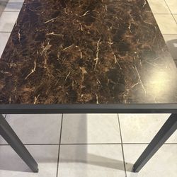 Laminated Faux Marble Dining Table 