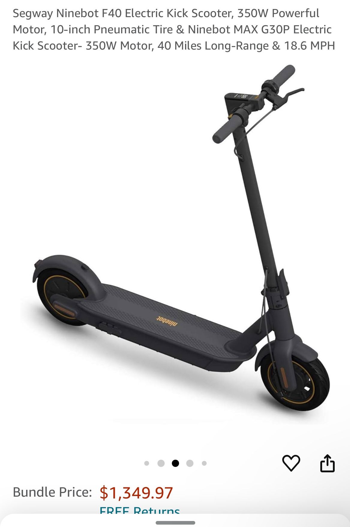 Segway Ninebot Electric Kick Scooter