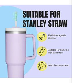 Straw Cover For Stanley, 4 PCS Suitable Silicone Stanley Cup Straw