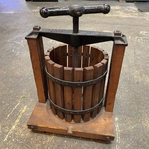 Antique SC & W Co. Chicago Grape Press Decor