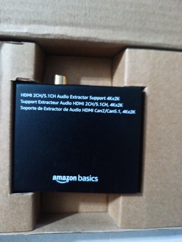 Amazon Basics 4K HDMI to HDMI and Audio (RCA Stereo or Spdif) Extractor Converter (Supports Apple TV, Fire TV and Blue-Ray Players), Black