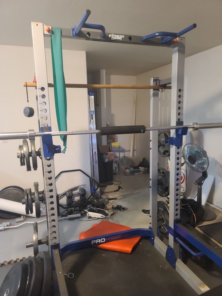 Fitness Gear Pro HR 600 Rack, 2 Bench, Curl/hex/bar
