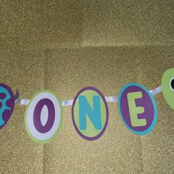 Birthday Banner One Monsters Inc
