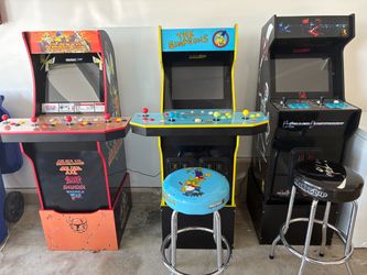 Standup Arcade Games w/ stools
