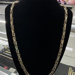 10k Byzantine Link Necklace 136grams 30”