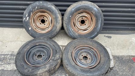 Chevy or GM 14-inch Steelies from a classic car with disk brakes 5 on 4.75 lug pattern