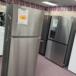 Refrigerator Stainless Steel 30” Inches New Open Box And 1 Year Warranty 