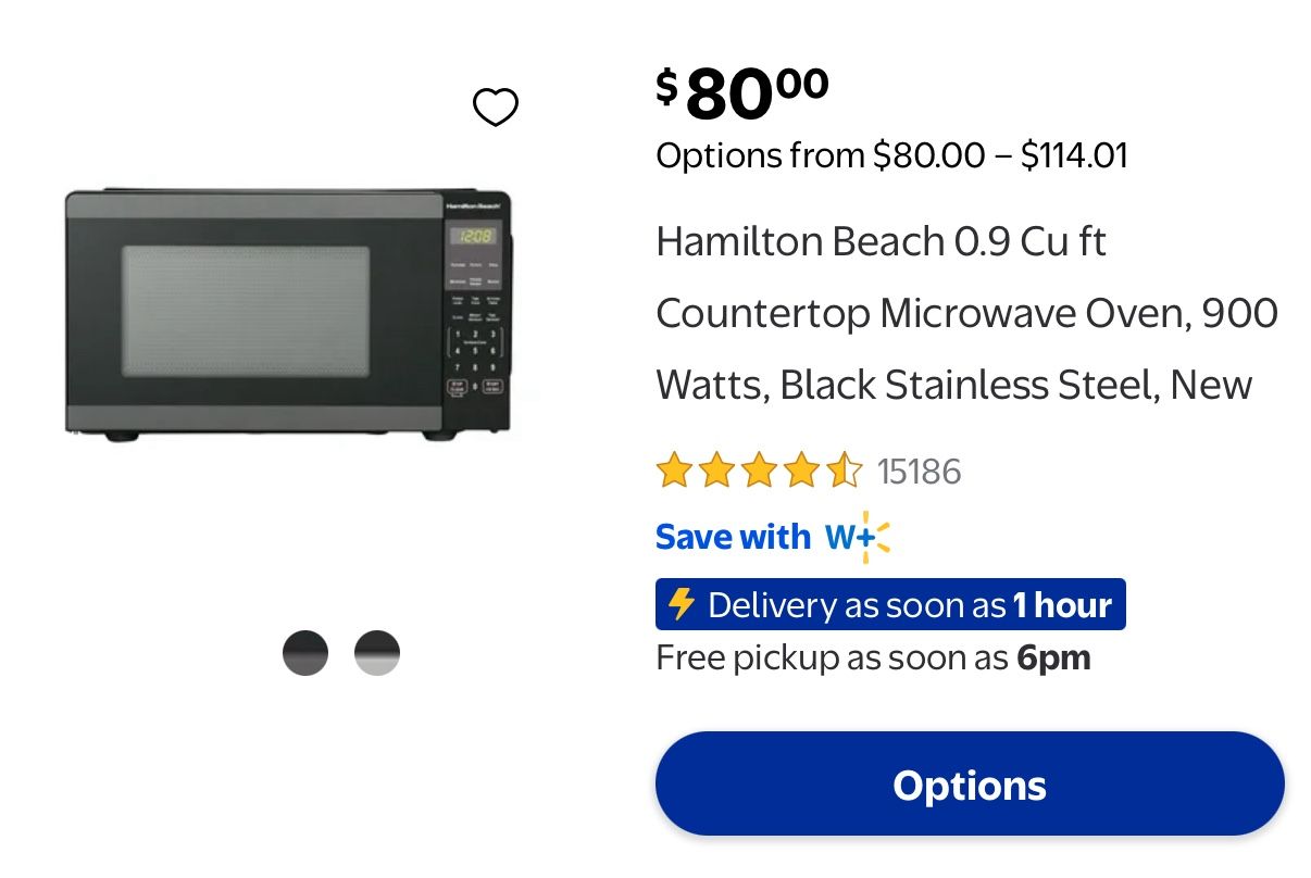 Hamilton Beach Microwave – Like New!