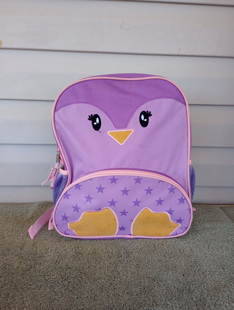 WONDER NATION PRESCHOOL 13" PENGUIN CRITTER BACKPACK Purple