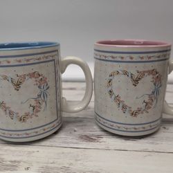 House Of Lloyd Vintage 1989 Heart Mugs