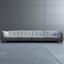 Natuzzi Italian Leather Modular Sofa Set