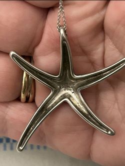 Tiffany & Co. Large Size Sterling Silver Starfish Pendant