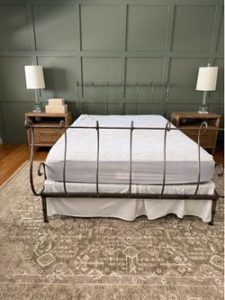 Queen wrought iron bed frame