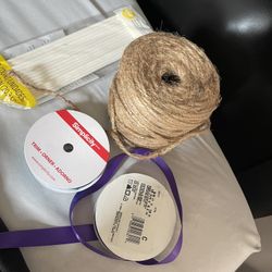 glue gun and ribbons 