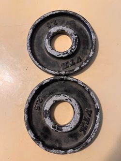 A couple of VTX 2.5 pound plates