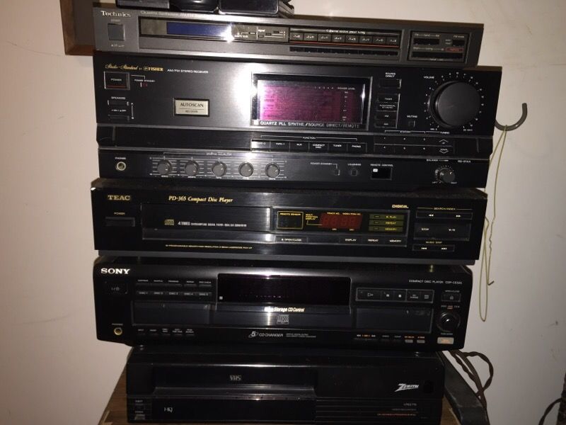 TECHNICS-FISHER RECEIVER-TEAC & SONY CD PLAYERS