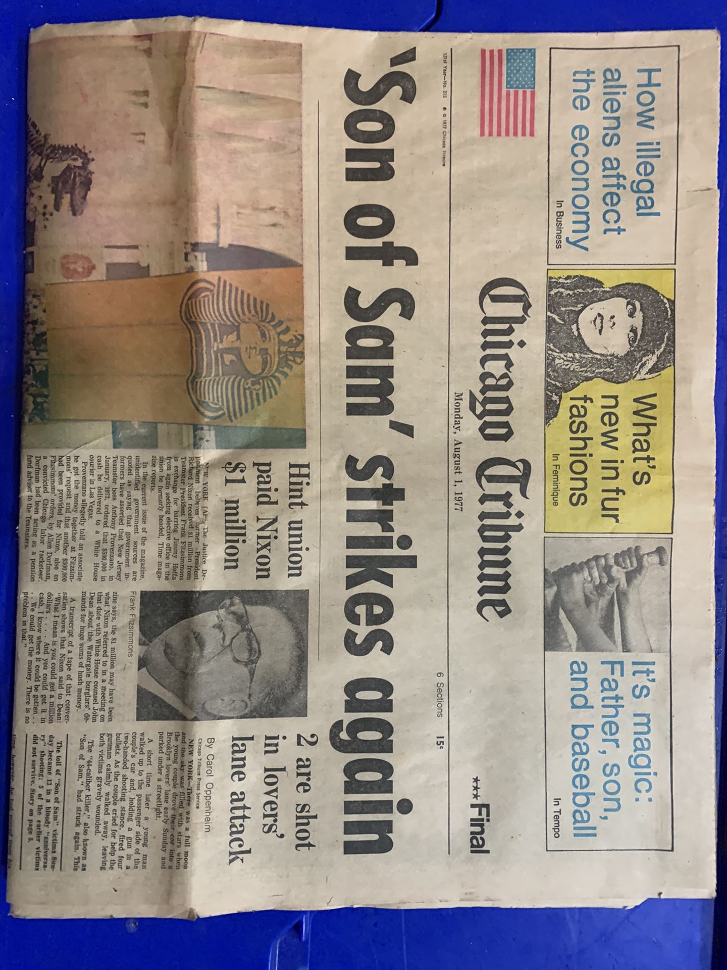 Chicago Tribune Monday August 1st 1977