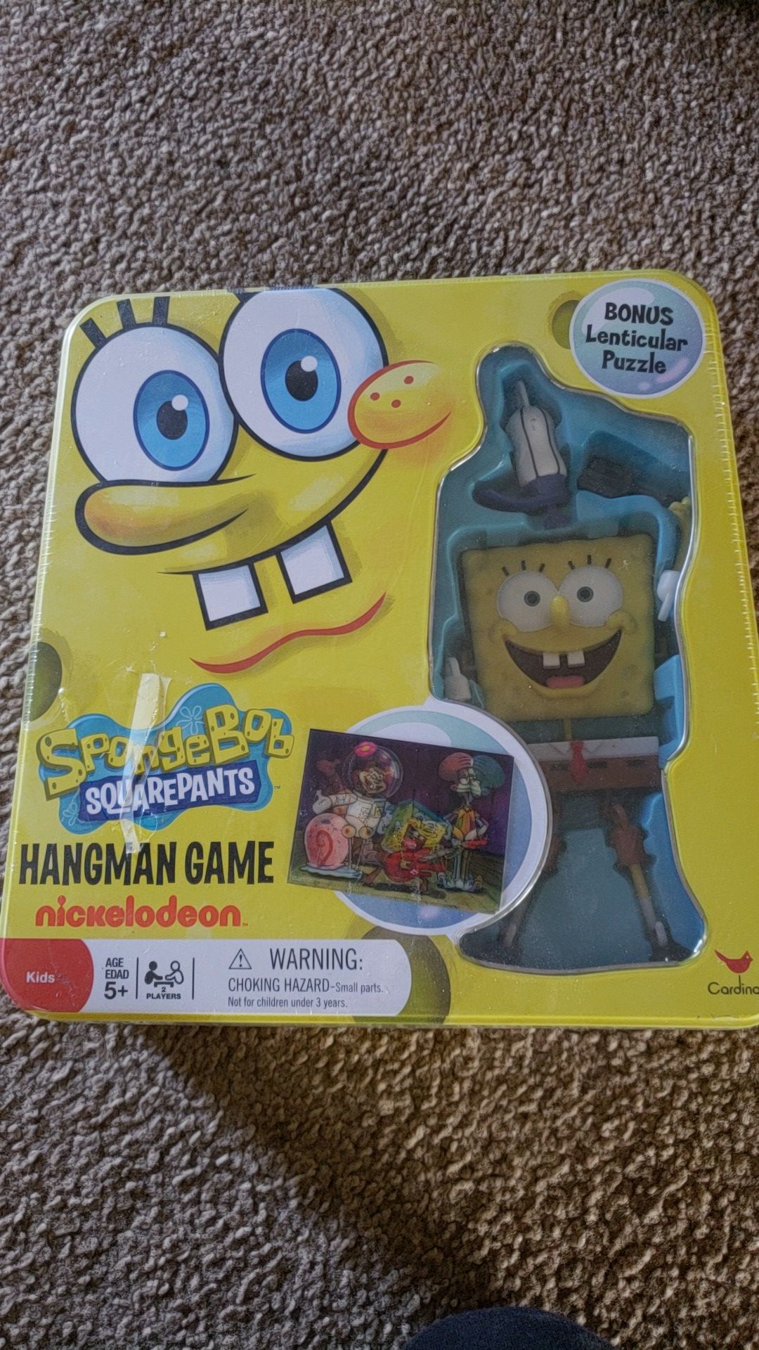 Spongebob Squarepants Hangman game in tin NEW