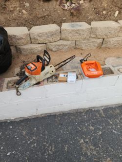 Stihl Battery Powered Chain Saw.