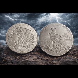 5 oz .999 Fine Silver Round – Indian Head / Golden State Mint