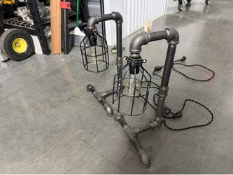 Steampunk Industrial Lamp Pair