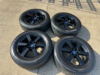 20” Ford Black Alloy Wheels with Bridgestone Tires – Set of 4