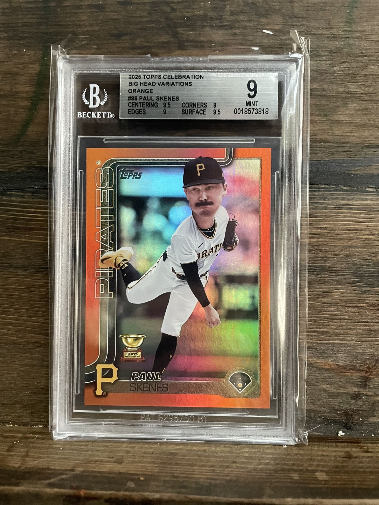2025 Topps Celebration Big Head Variation Orange Paul Skenes #98