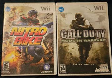 Nitrobike and Call of Duty Modern Warfare Reflex Edition for Wii