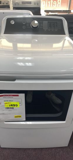 GE 1 year warranty -7.4-cu ft vented electric Dryer white
