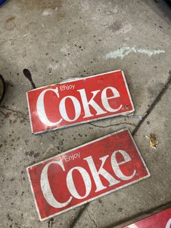 1960’s Coca Cola Metal Signs
