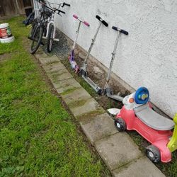 $35.00.. 2 Bikes 3 Scooters 1 Car Only $35 Bucks Or Best Offer