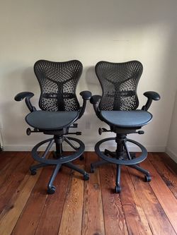 Pair of Herman Miller Mirra Drafting / Counter Stools – $400 OBO