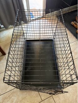 Dog Crate 1 Door Large, 36" L X 22” W X 24” H - No Handles - Black