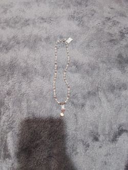 Imperial Jade, Pink Jade, Pearls,Sterling Silver Chain