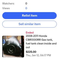 2008 Up Honda CBR 1000 Gas Tank Of The Parts In Stock For This Bike Too