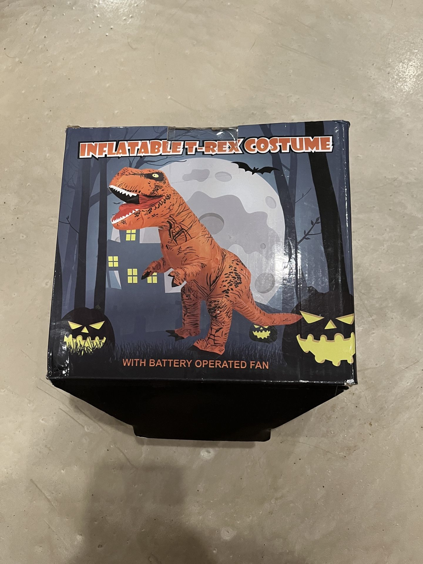 Adult Orange Inflatable TRex T-Rex Dinosaur Halloween Party Costume - Brand New!
