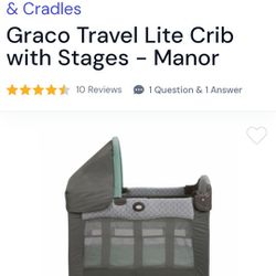 Graco Travel Lite Crib w/Stages Manor