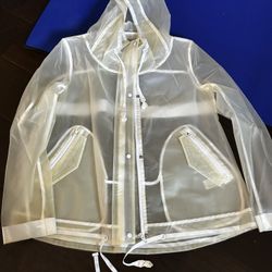 White softshell windproof, water-resistant jacket