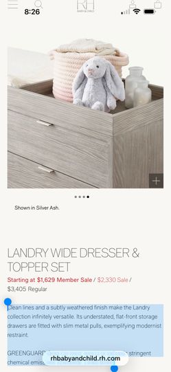 Restoration Hardware baby changing dresser