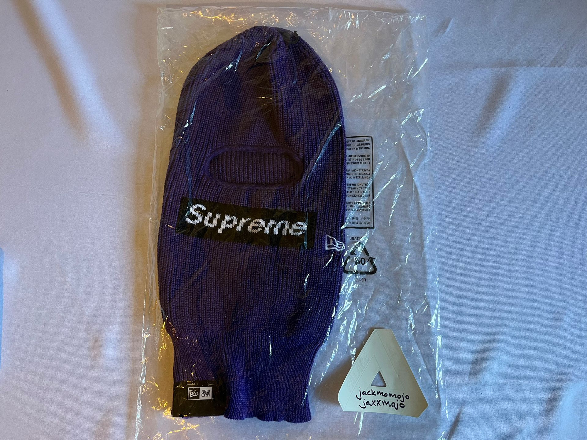 Supreme x New Era Box Logo Balaclava - Purple