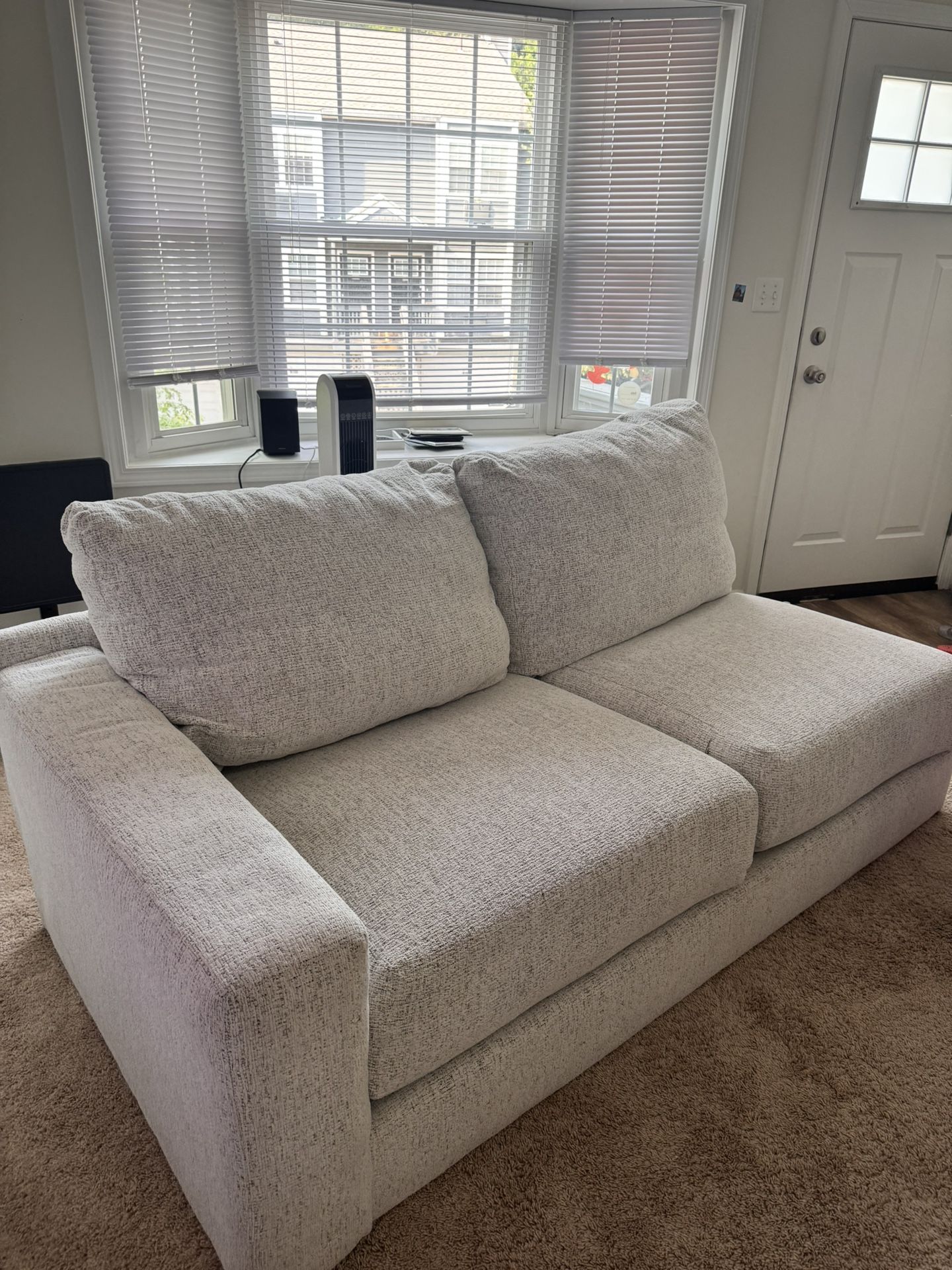 Mason White 123'' 2 Piece Left Arm Facing Chaise Sectional