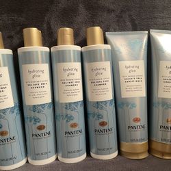 6 Pantene Nutrient Blends Hydrating Glow Shampoo /Conditioner with Baobab Essence Sulfate...