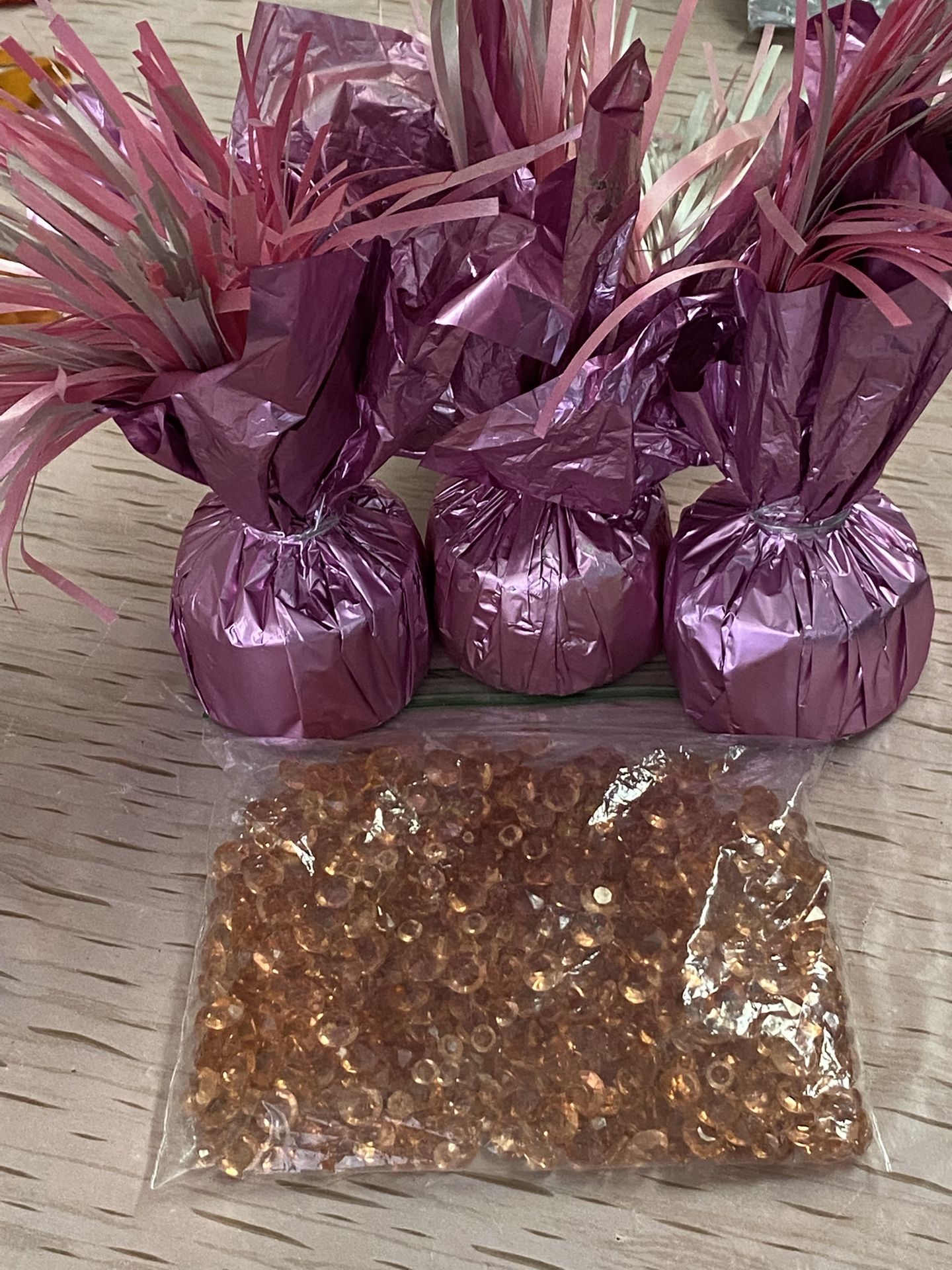 NEW - 175 Gram Fringed Foil Weight - Color: Pink & Light Pink - All 3 for $4.75