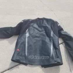 Alpine stars Leather Motorcycle Jacket 2Xl