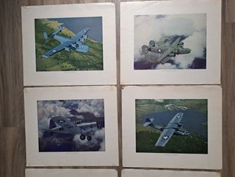 Vintage Aviation Prints - Set of 6 - Consolidated Vultee (See Details And All Photos)