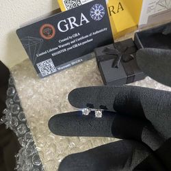 VVS1 Mossanite stud Earrings 925 Sterling silver