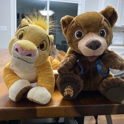 Brand New Disney Lion King Simba And Brother Bear Koda Plush