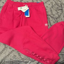 Adidas Joggers Real Magenta Size Large, New With Tags