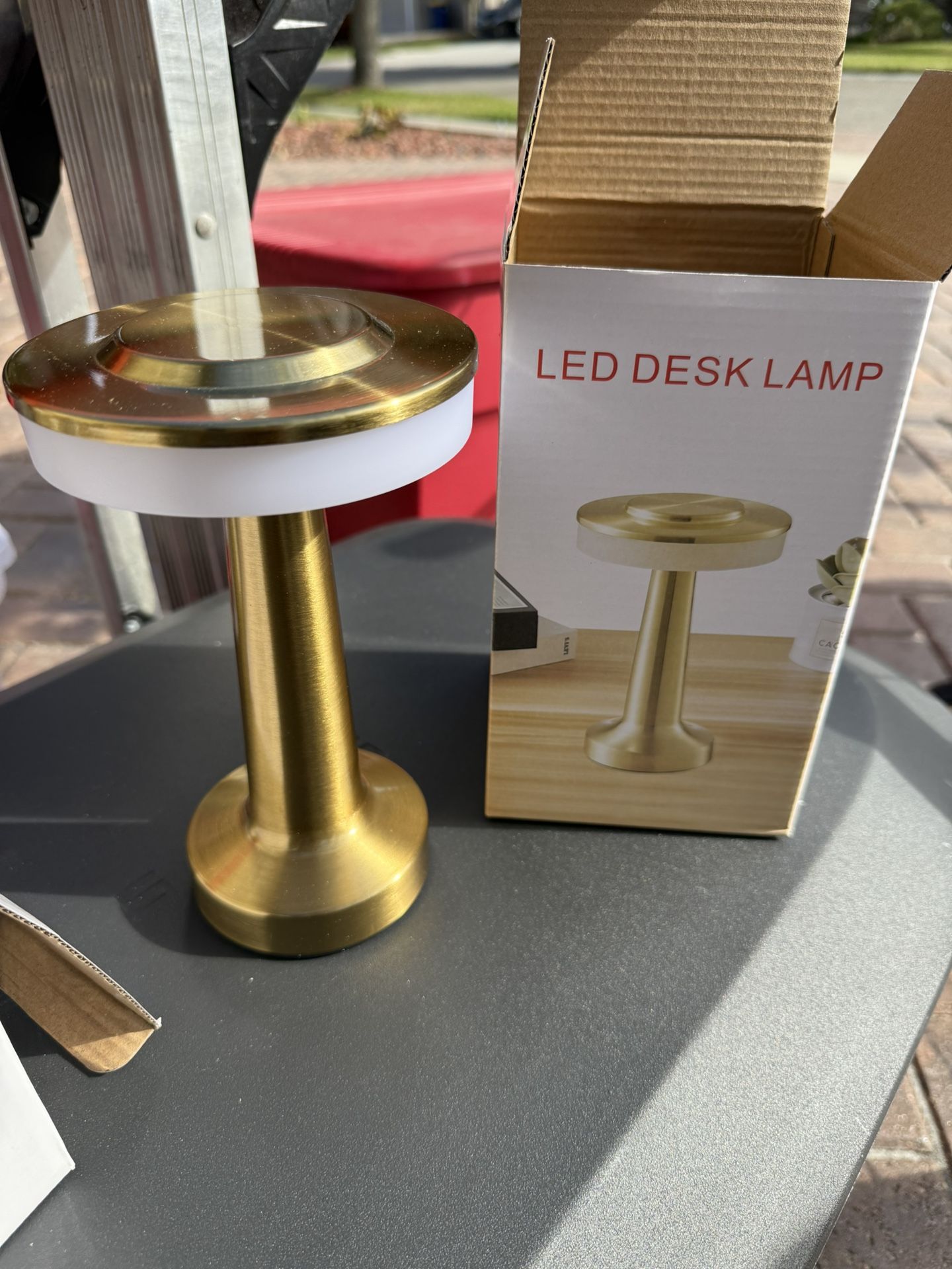 2 Gold LED Desk Lamps