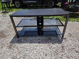TV stand with 2 glass shelves